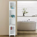 Meuble Colonne Haute de Rangement pour Salle de Bain Étagères d'Exposition Chambre à Coucher