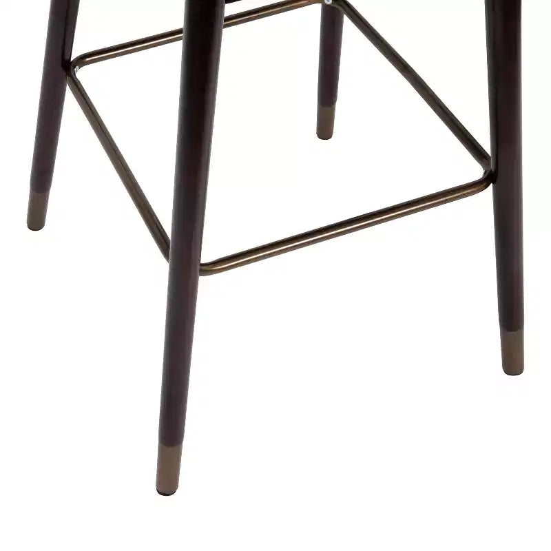 Tabourets de bar rembourrés avec cadres en bois