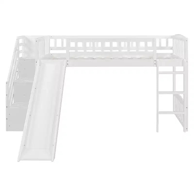 Lit mezzanine simple avec deux tiroirs et glissières de tiroir
