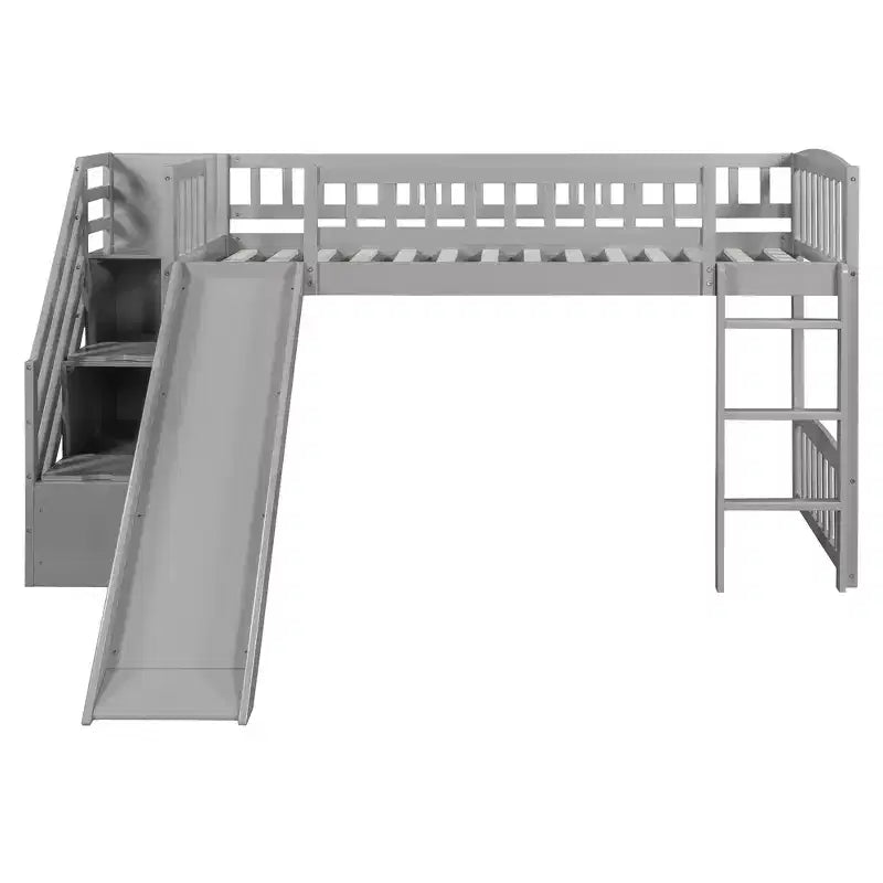 Lit mezzanine simple avec deux tiroirs et glissières de tiroir