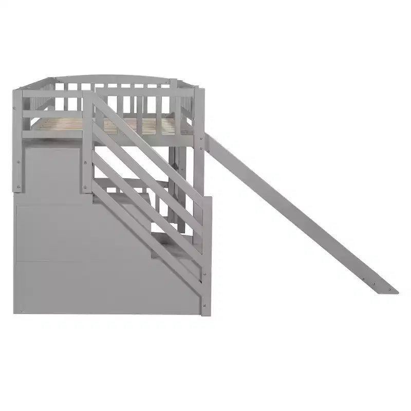 Lit mezzanine simple avec deux tiroirs et glissières de tiroir