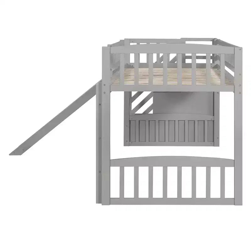 Lit mezzanine simple avec deux tiroirs et glissières de tiroir