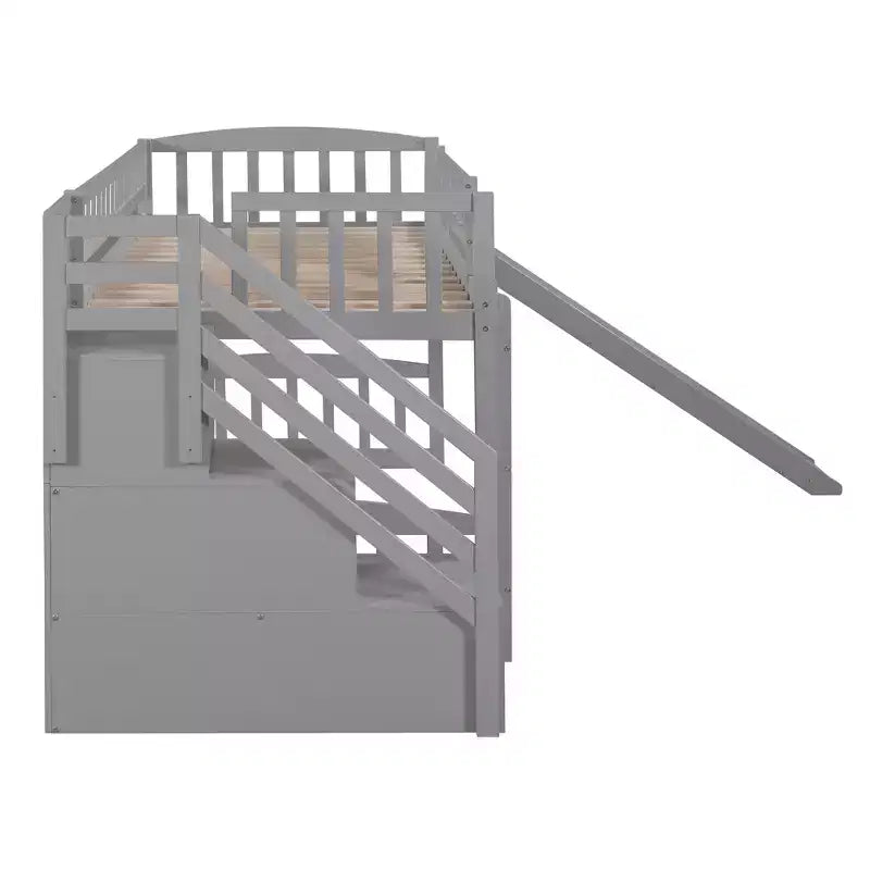 Lit mezzanine simple avec deux tiroirs et glissières de tiroir