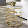 Table basse ronde géométrique en métal moderne